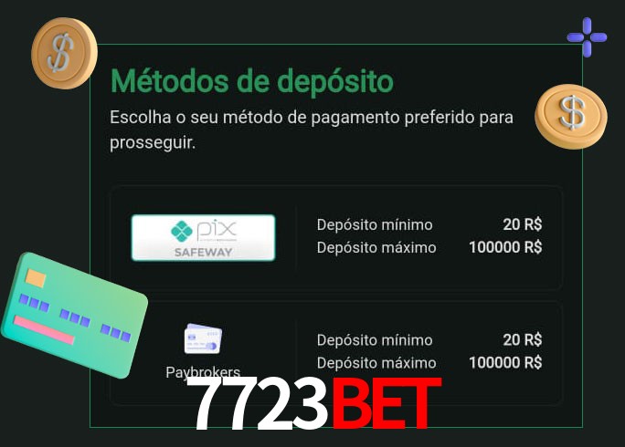 O cassino 7723bet oferece uma grande variedade de métodos de pagamento